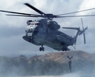 CH-53E and swimmer