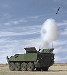 LAND M1129 Stryker Mortar Carrier Firing