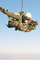 dog parachuting