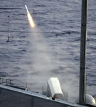 SAM RIM-116 fired from CV-63