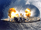 BB-61 fires